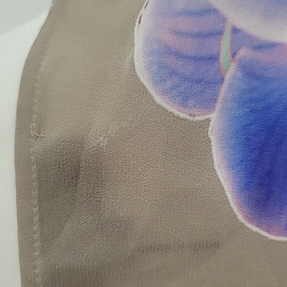 Hale Bob Orchid Print Silk Wrap Blouse Size XS - Picture 8 of 15